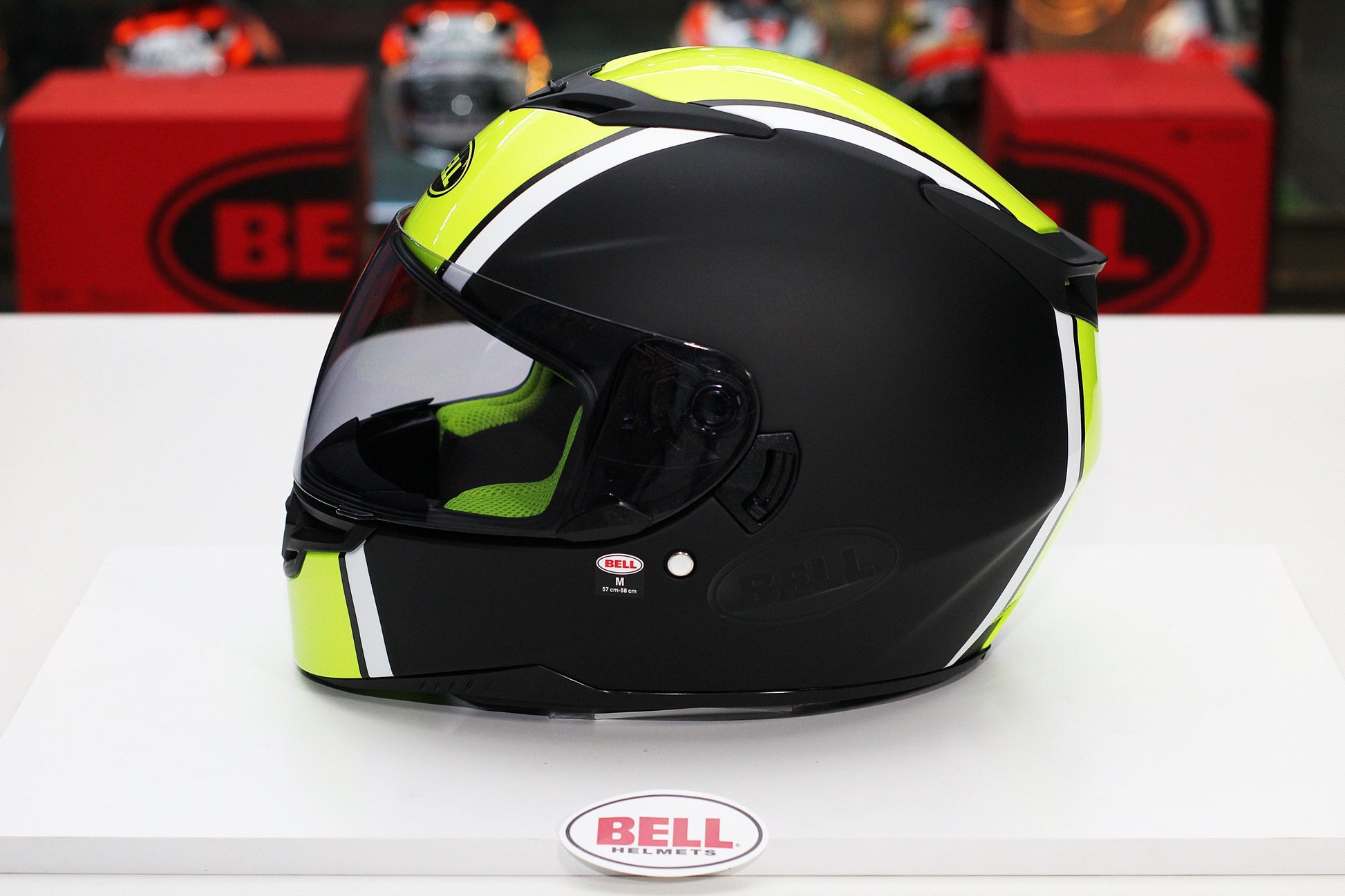 Bell RS-2 (Rally Gloss Black/White/Hi-Viz Yellow) - Durian Bikers