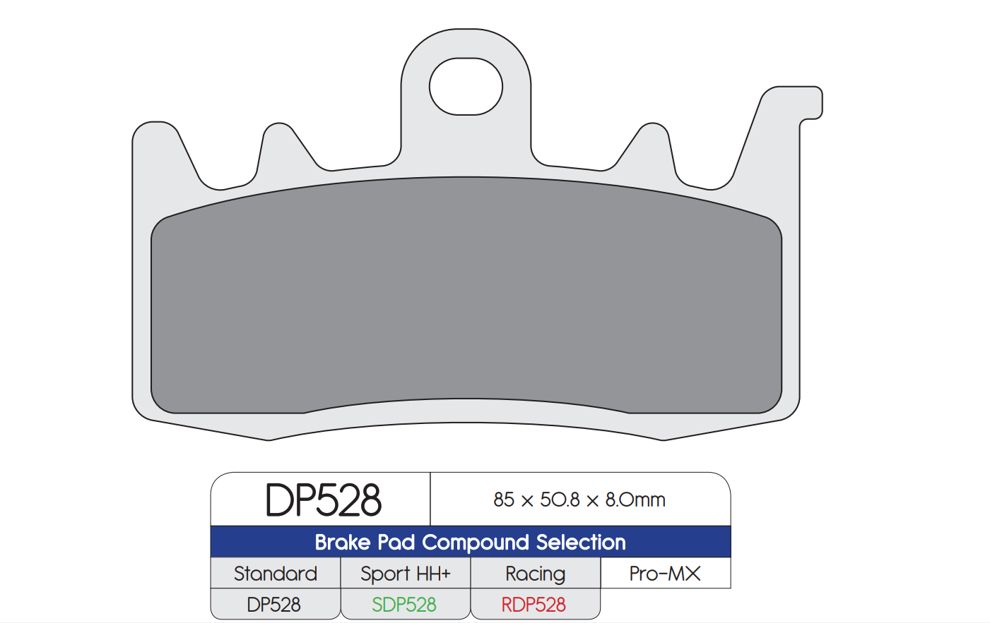 DP Brakes (SDP528HH) Brake Pads - Durian Bikers