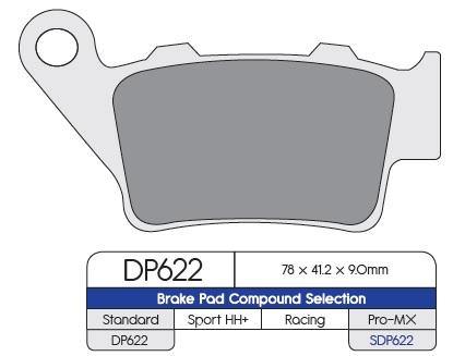 DP Brakes (DP622) Brake Pads - Durian Bikers