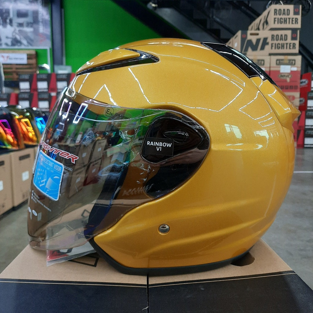 NHK Helmet R6 v2 Solid (Gold Glossy)