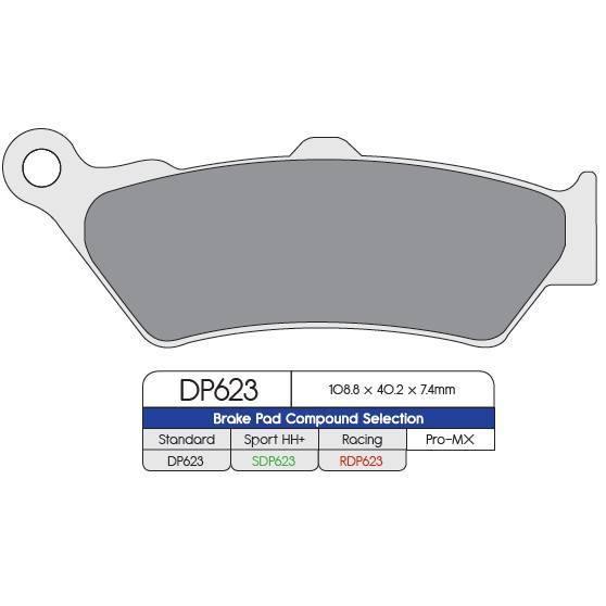 DP Brake Pads fits for BMW G650, F700, F750, R1200, K1600, Ducati Scrambler Sixty2, Sport Classic, Diavel, KTM Adventure 990 - Durian Bikers