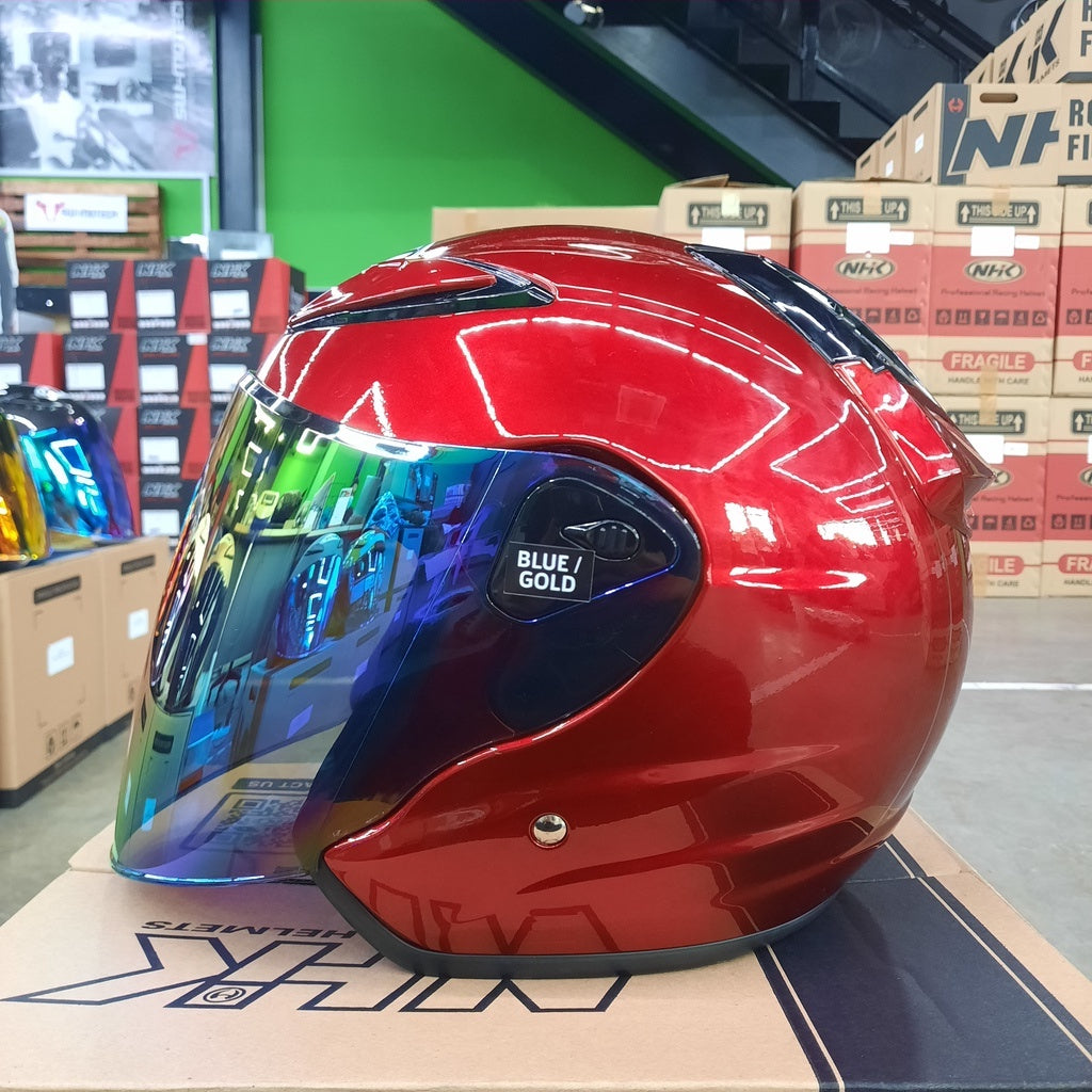 NHK Helmet R6 v2 Solid (Candy Red Glossy)