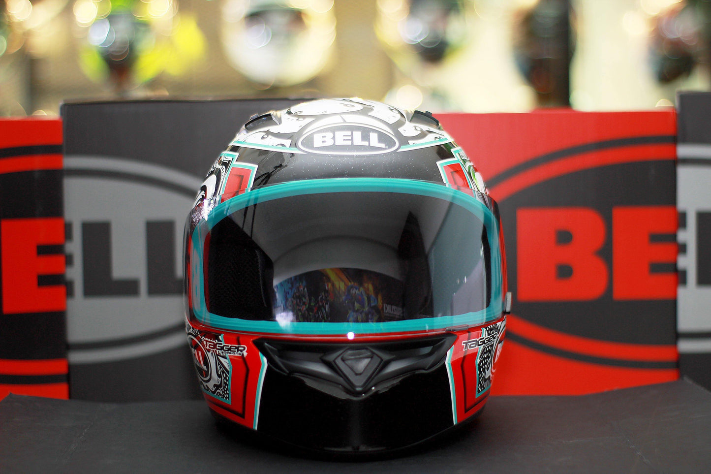 Bell Qualifier (Tagger Splice White/Black/Red) - Durian Bikers