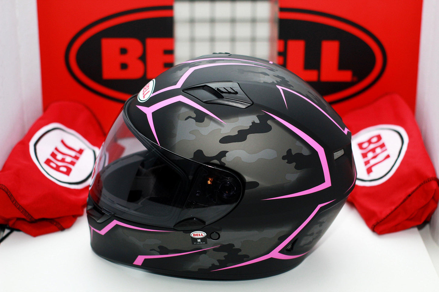 Bell Qualifier (Stealth Camo Matte Black/Pink) - Durian Bikers