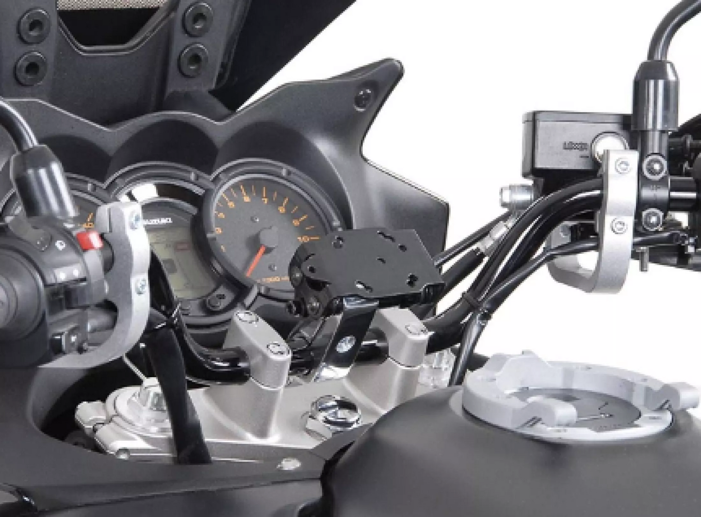 SW Motech GPS Mount with Handlebar Clamp (Silver) for Ø 28mm Handlebar - Durian Bikers