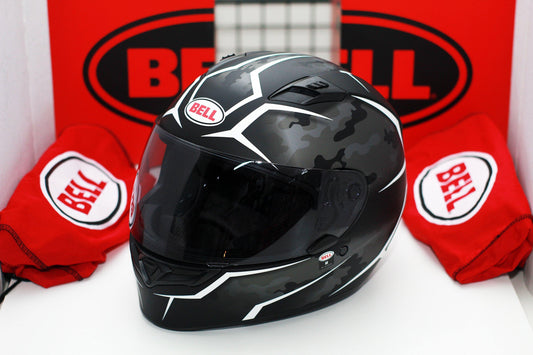 Bell Qualifier (Stealth Camo Matte Black/White) - Durian Bikers