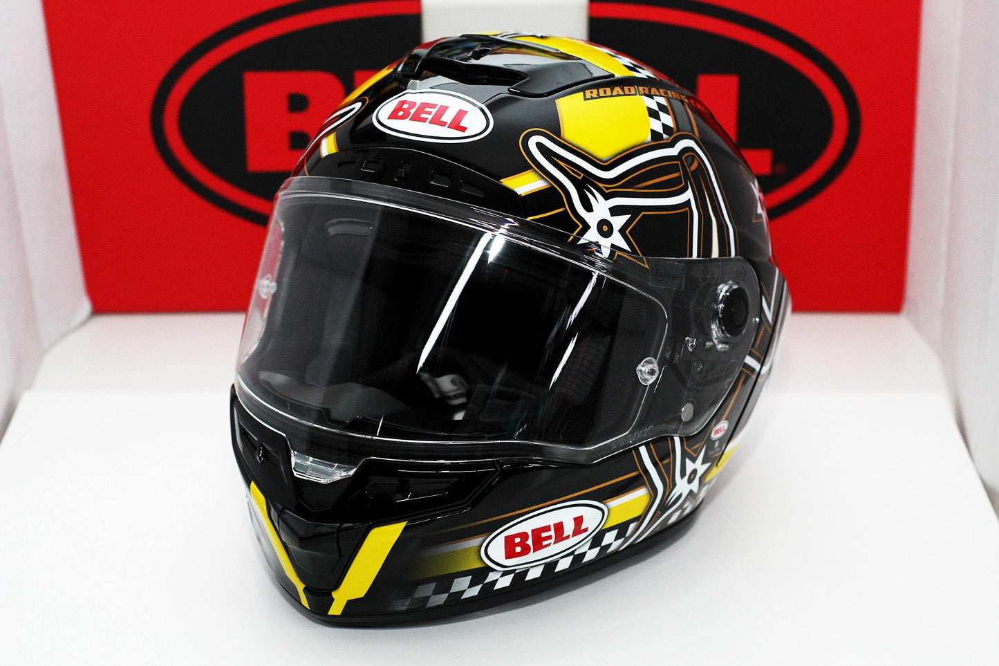 Bell Star (Isle of Man Gloss Black/Yellow) - Durian Bikers