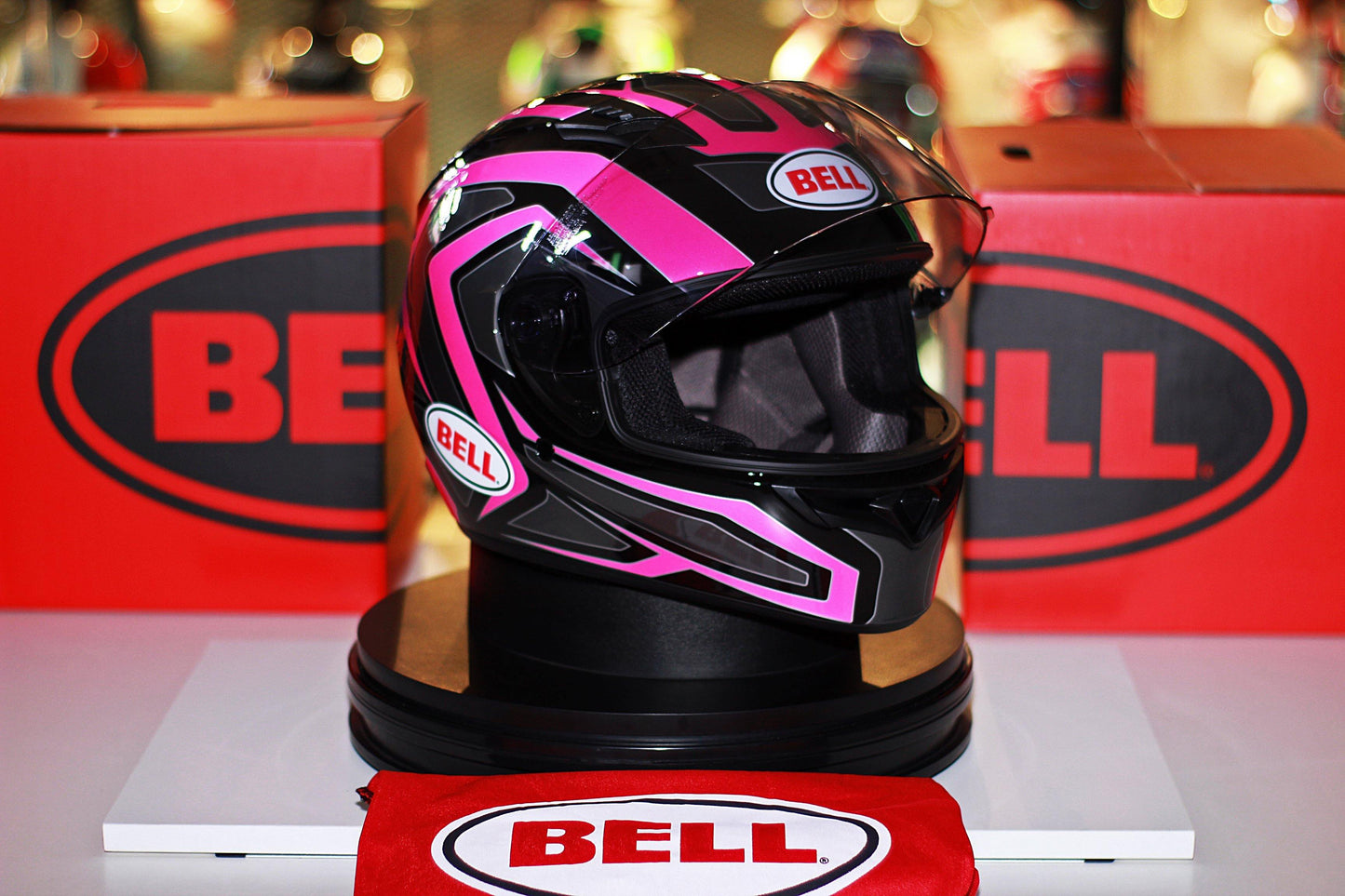 Bell Qualifier (Machine Black/Pink) - Durian Bikers