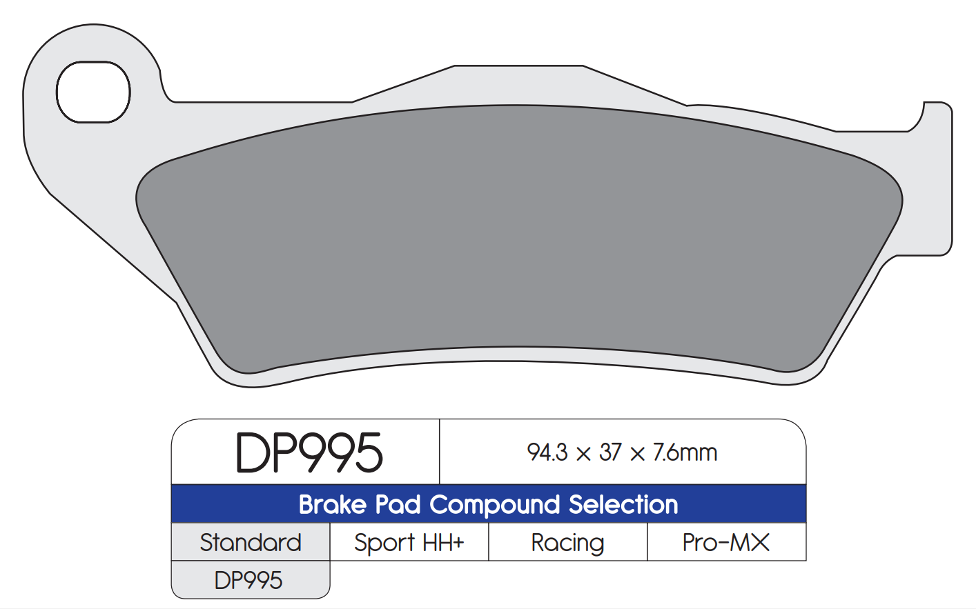 DP Brakes (DP995) Brake Pads - Durian Bikers