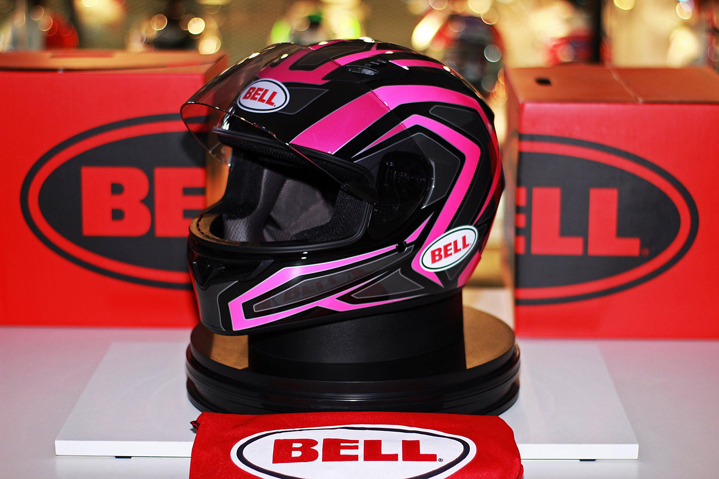 Bell Qualifier (Machine Black/Pink) - Durian Bikers