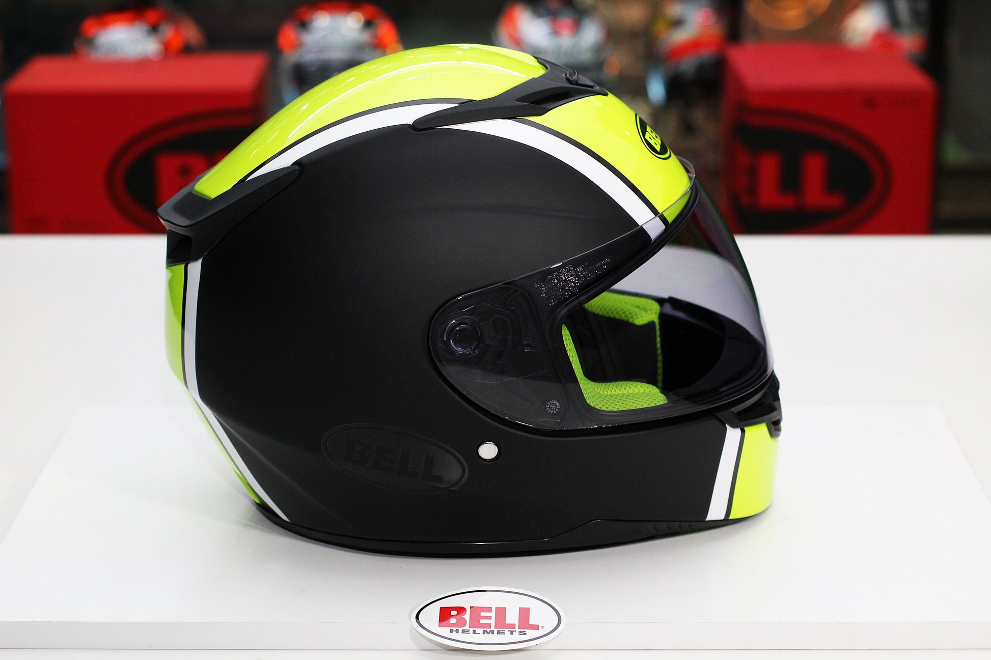 Bell RS-2 (Rally Gloss Black/White/Hi-Viz Yellow) - Durian Bikers