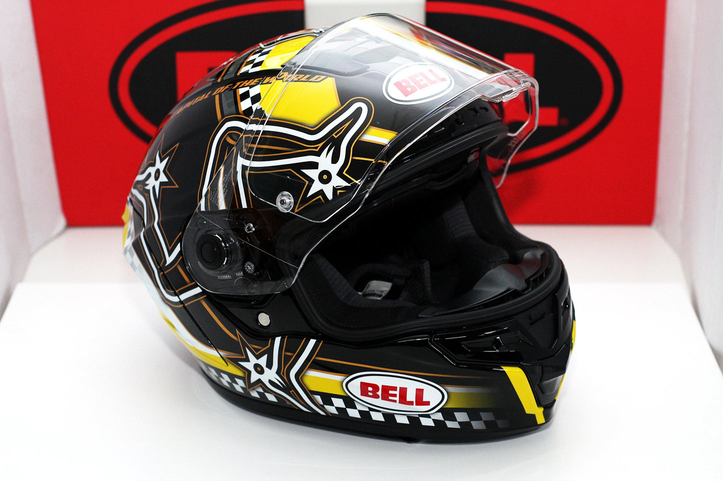 Bell Star (Isle of Man Gloss Black/Yellow) - Durian Bikers