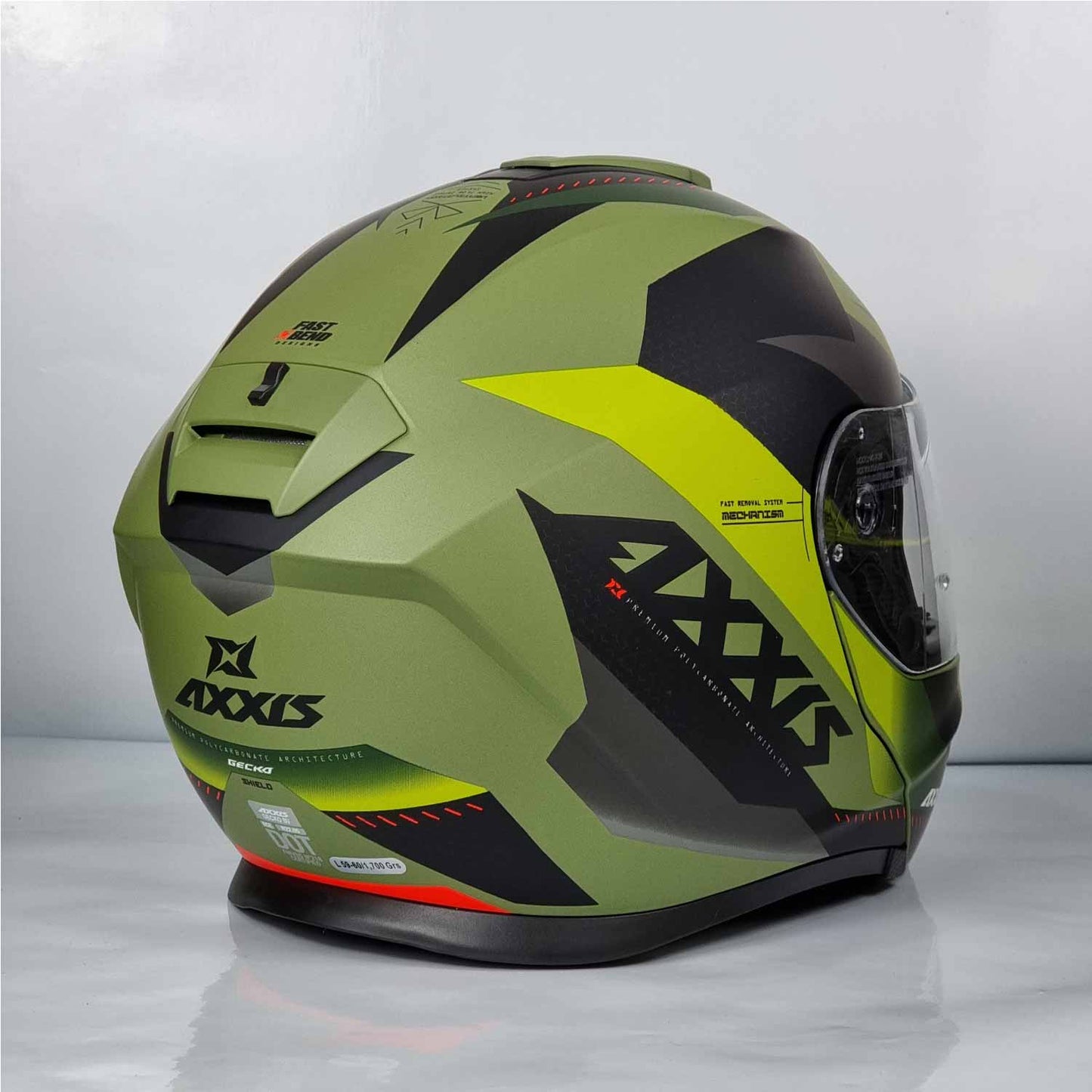 Axxis Helmet Gecko Shield (F6 Matt Green)