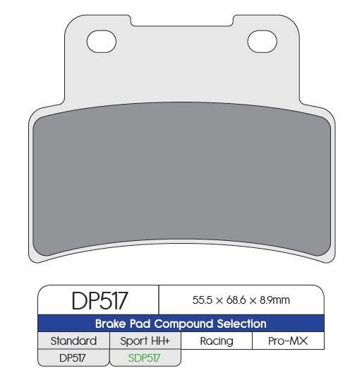 DP Brakes (DP517) Brake Pads - Durian Bikers
