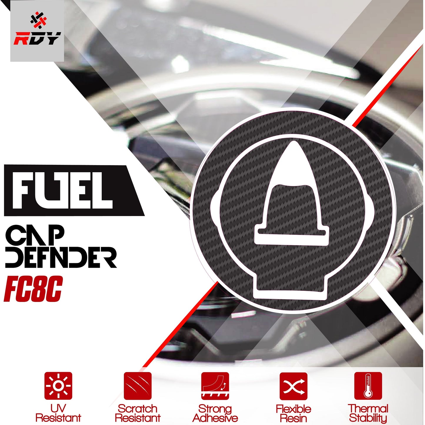 RDY Fuel Cap Defender fits for Ducati Fuel Cap - Durian Bikers