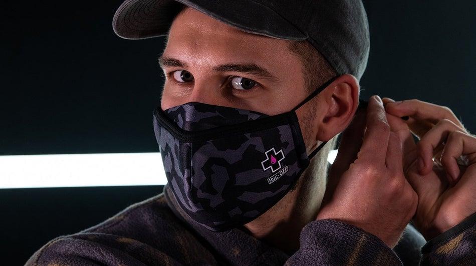 Muc Off Reusable Face Mask (Urban Camo) - Durian Bikers