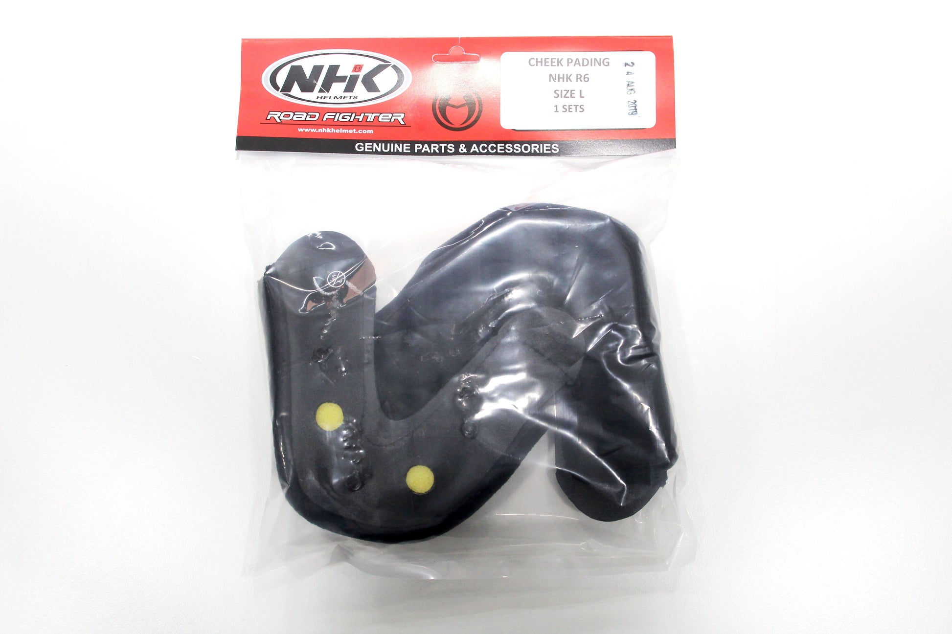 NHK R6 Cheekpads (Black) (Large) - Durian Bikers