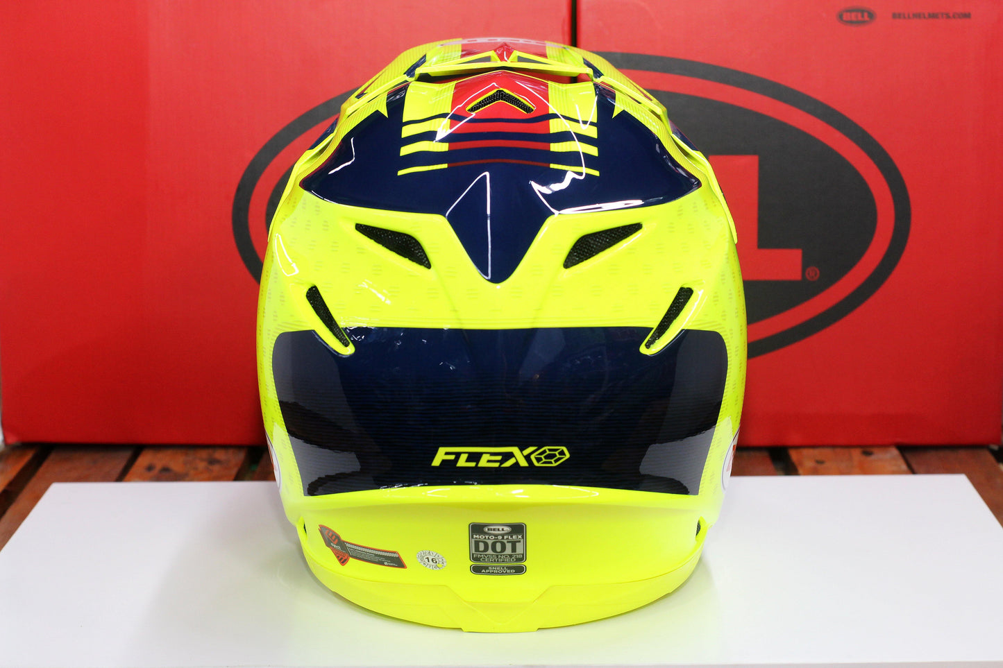 Bell Moto-9 Flex (Vice Blue/Yellow) - Durian Bikers