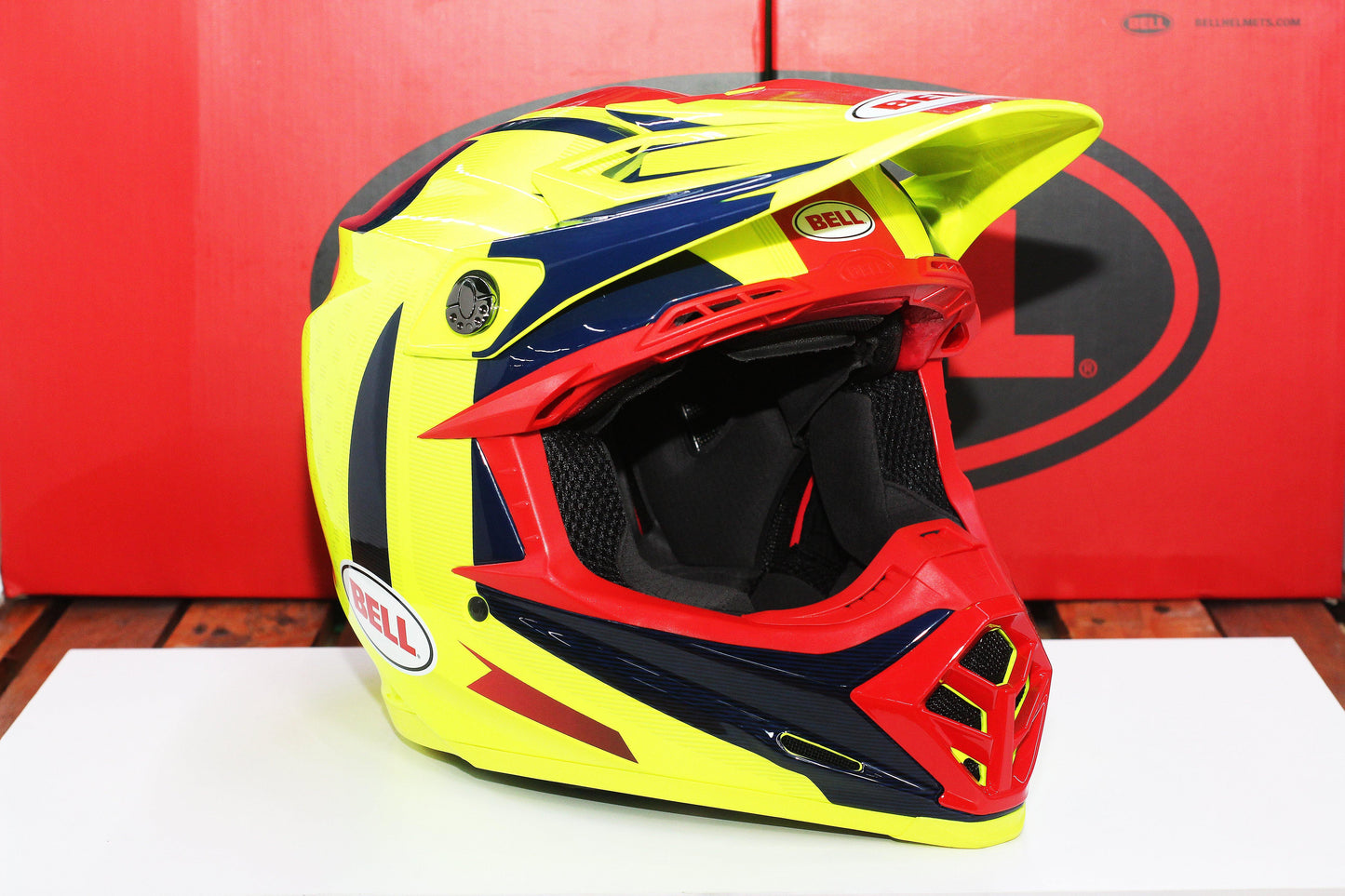 Bell Moto-9 Flex (Vice Blue/Yellow) - Durian Bikers