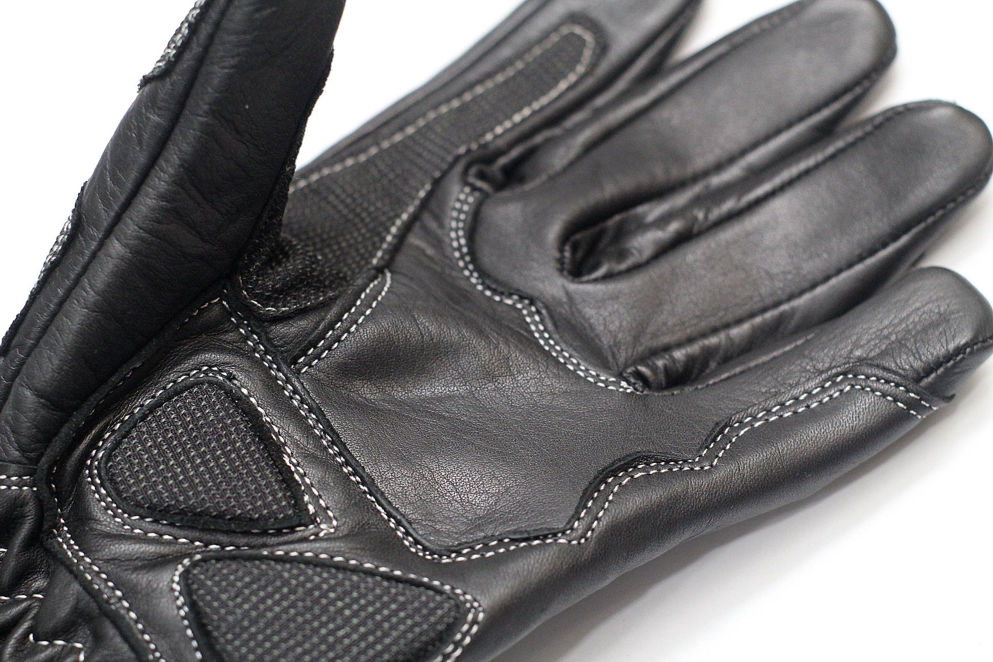 R&G Leather Deluxe Motorcycle Gloves (Black) - Durian Bikers