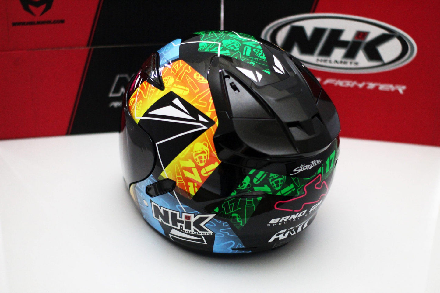 NHK R1 v2.0 Karel Brno (Black Metallic/Yellow Glossy) - Durian Bikers