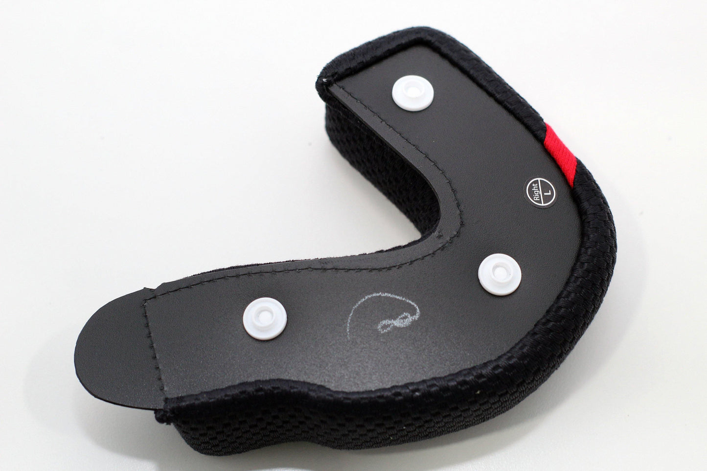 NHK R1 Cheekpads (New Button White) (Black) - Durian Bikers