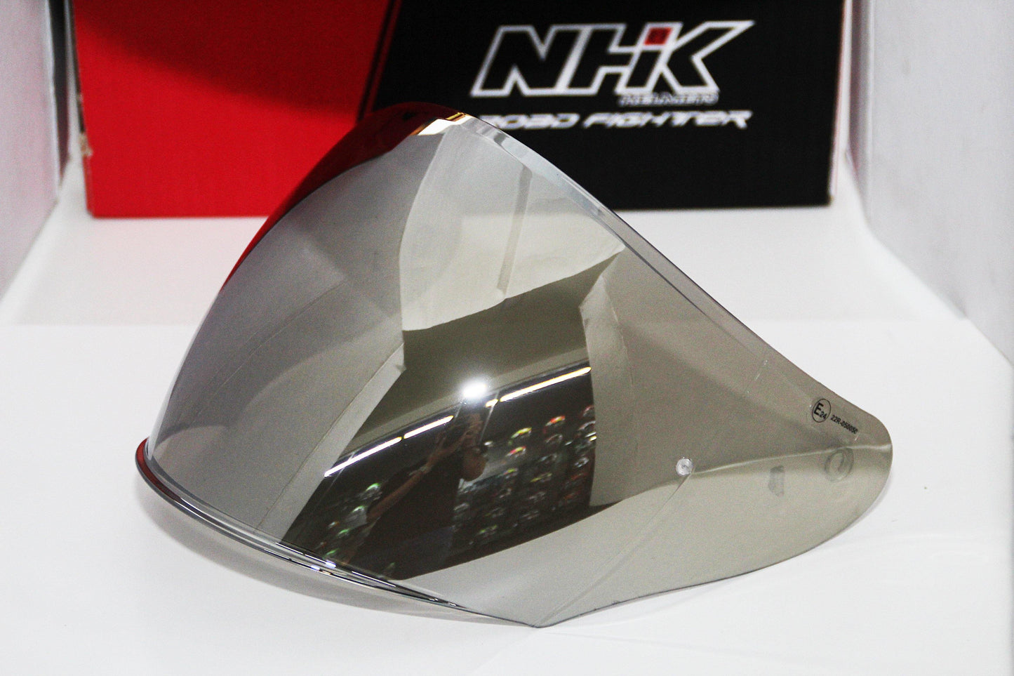 NHK R1 V1 Visor (Metallic Silver) - Durian Bikers