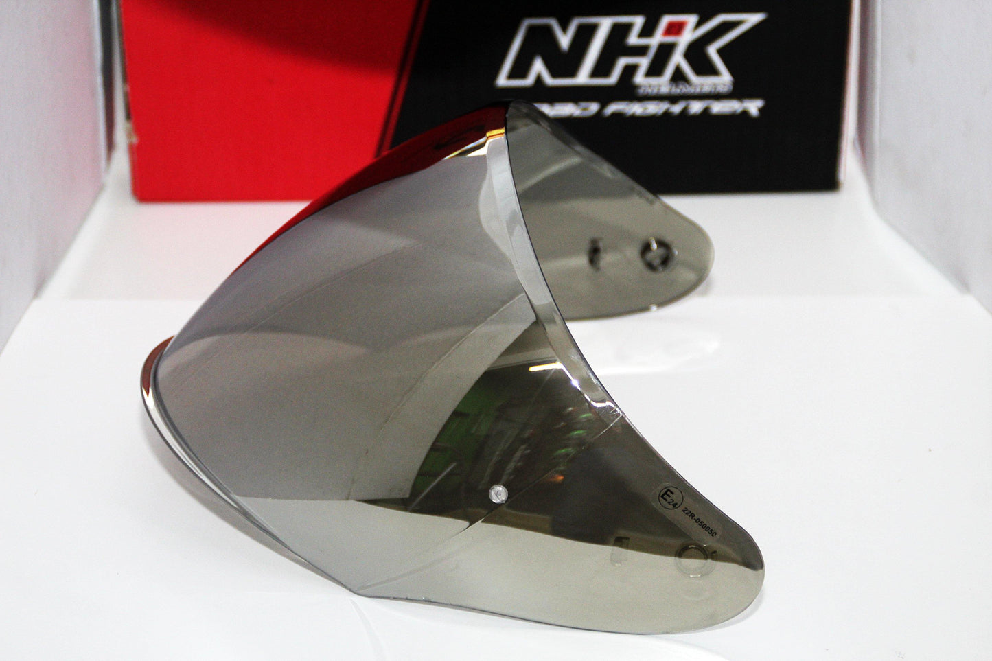 NHK R1 V1 Visor (Metallic Silver) - Durian Bikers