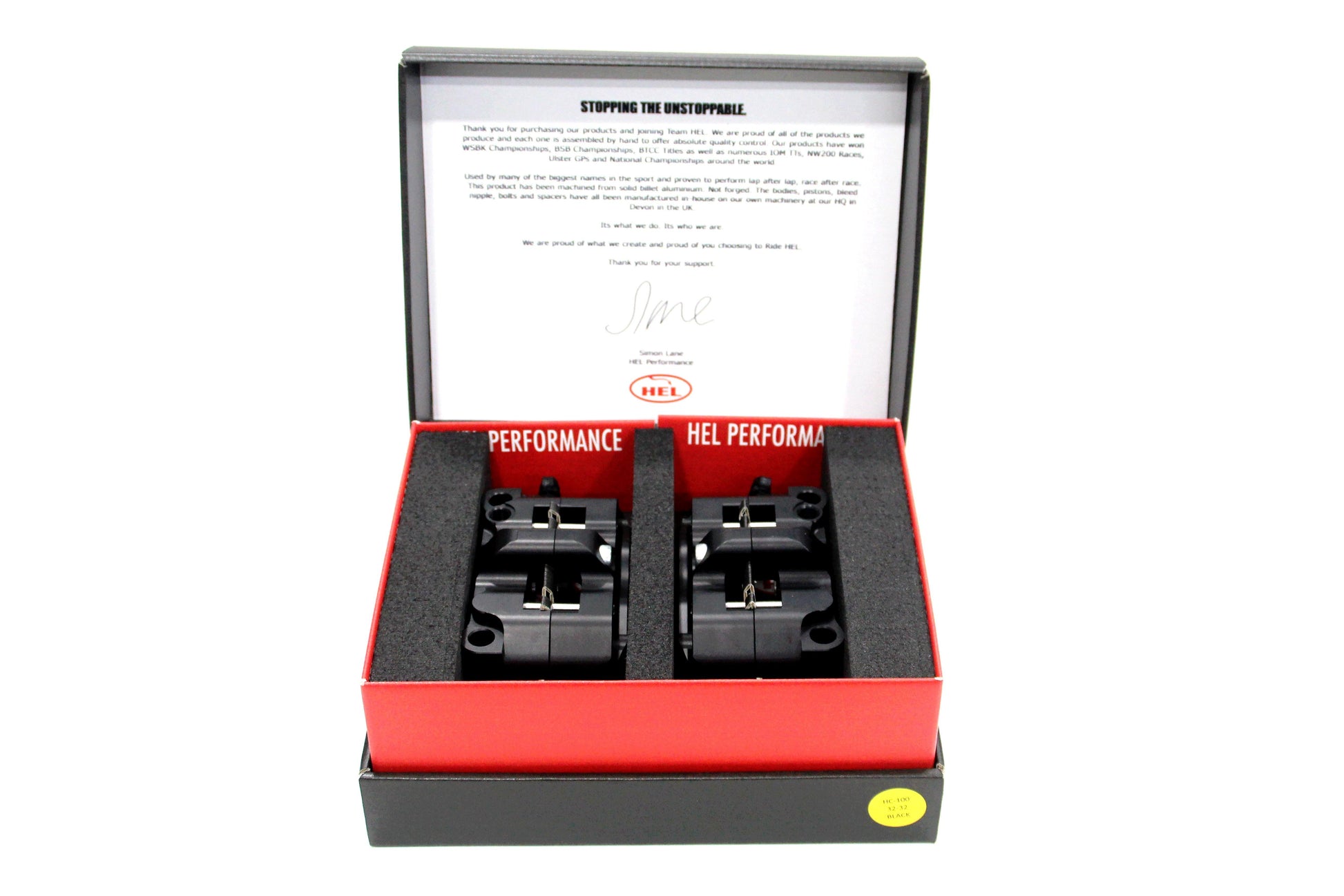 HEL Performance 4 Piston Radial Brake Calipers Kit (100mm Black) - Durian Bikers