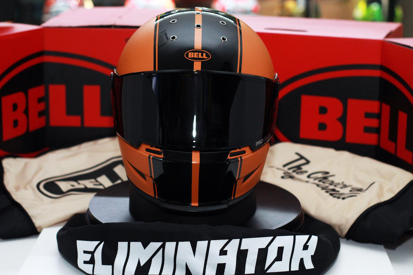 Bell Eliminator (Rally Matte/Gloss Black/Orange) - Durian Bikers
