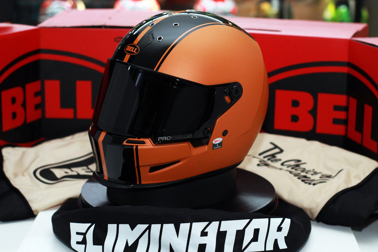 Bell Eliminator (Rally Matte/Gloss Black/Orange) - Durian Bikers