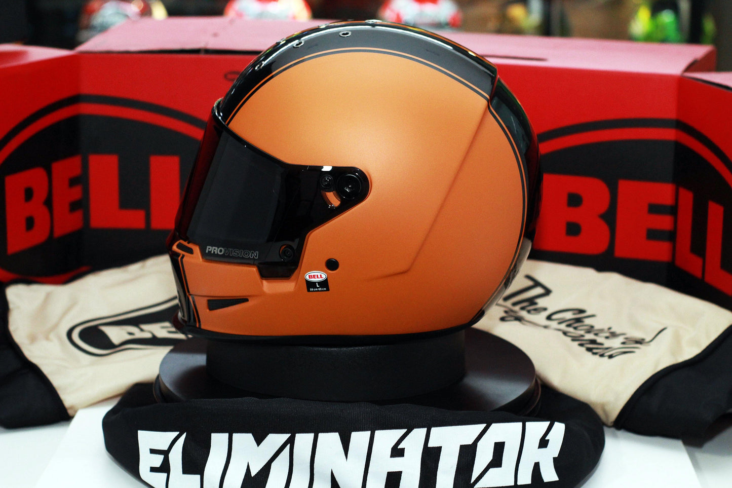 Bell Eliminator (Rally Matte/Gloss Black/Orange) - Durian Bikers