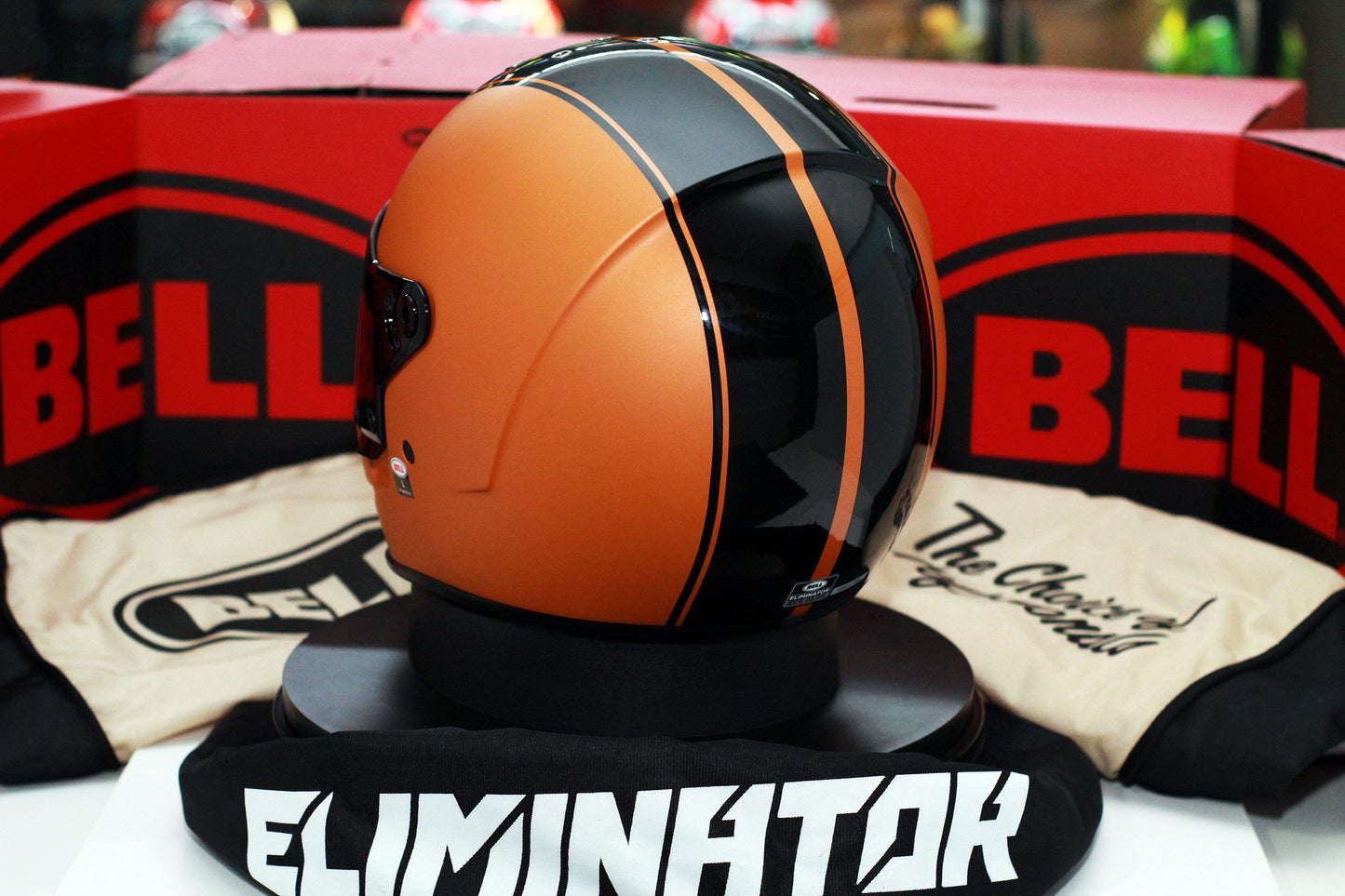 Bell Eliminator (Rally Matte/Gloss Black/Orange) - Durian Bikers