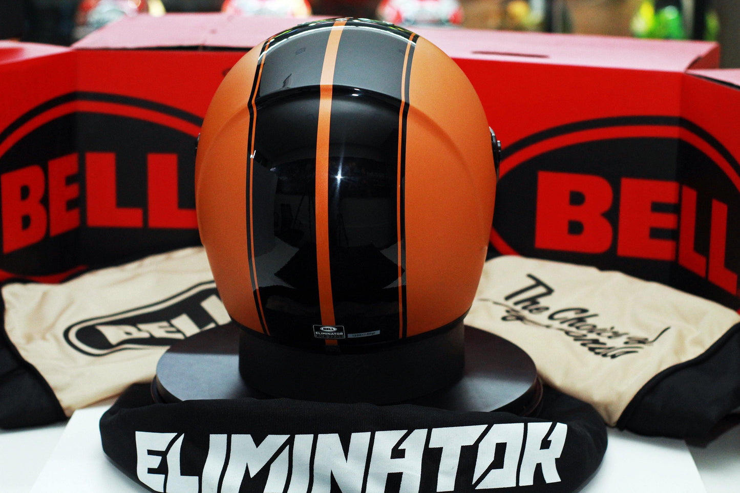 Bell Eliminator (Rally Matte/Gloss Black/Orange) - Durian Bikers