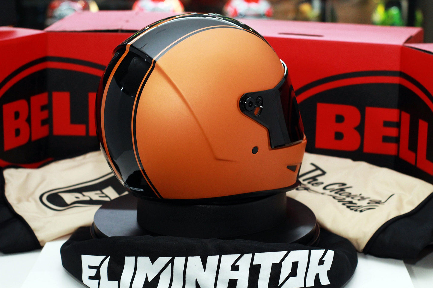 Bell Eliminator (Rally Matte/Gloss Black/Orange) - Durian Bikers
