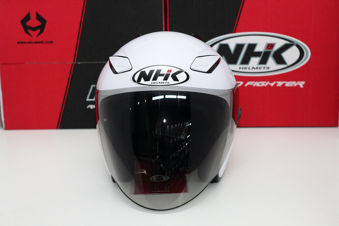NHK R1 v2.0 Solid (White Glossy) (D-Ring) - Durian Bikers