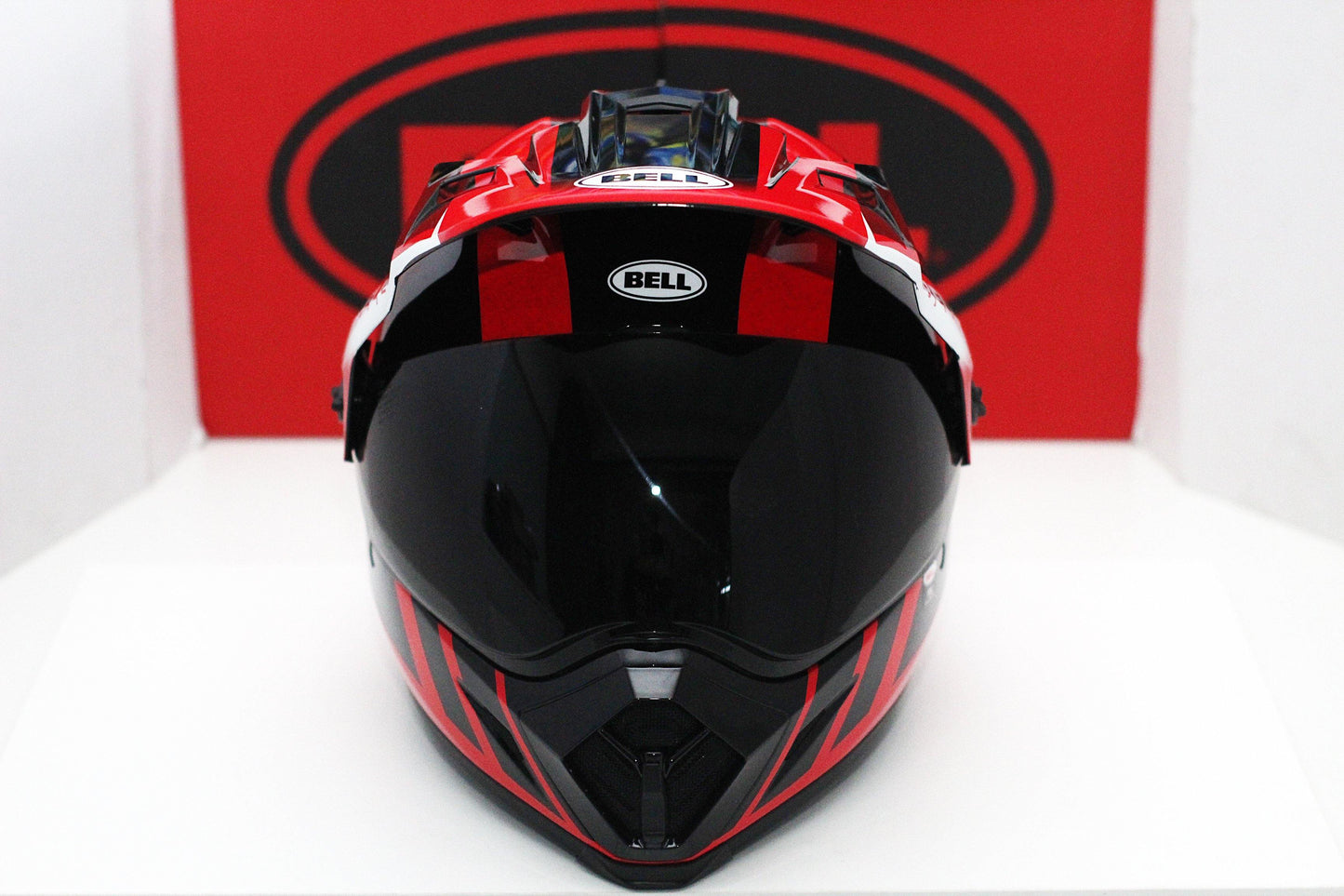 Bell MX-9 Adventure (Dash Gloss Black/Red/White) - Durian Bikers