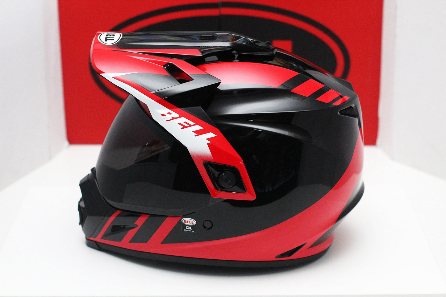 Bell MX-9 Adventure (Dash Gloss Black/Red/White) - Durian Bikers