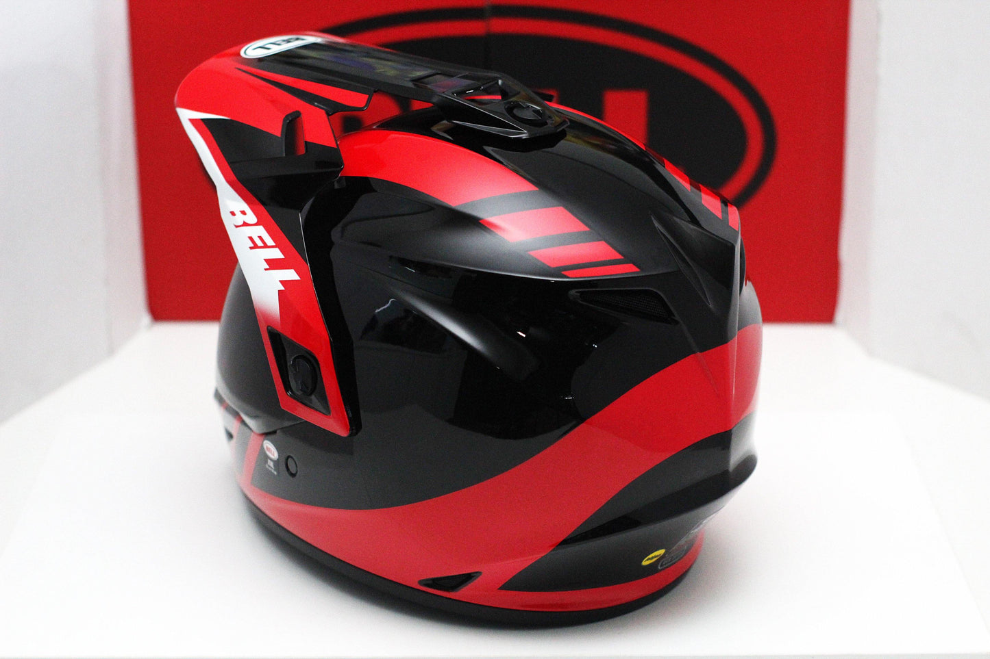 Bell MX-9 Adventure (Dash Gloss Black/Red/White) - Durian Bikers