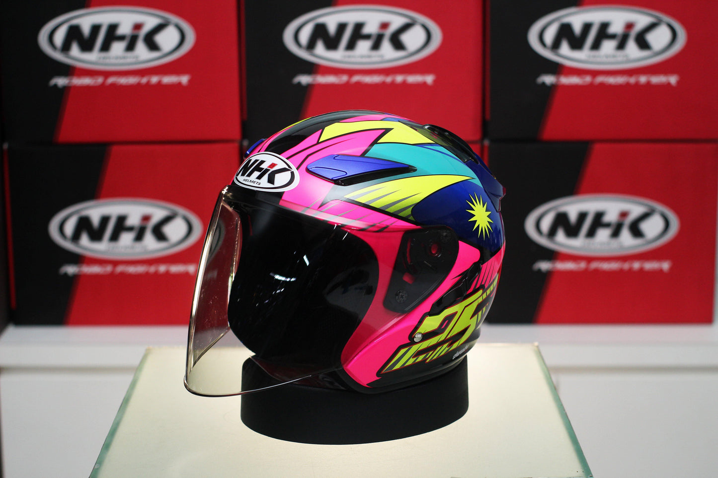 NHK R1 v2.0 Azlan Shah (Pink Flo/Blue Glossy) - Durian Bikers