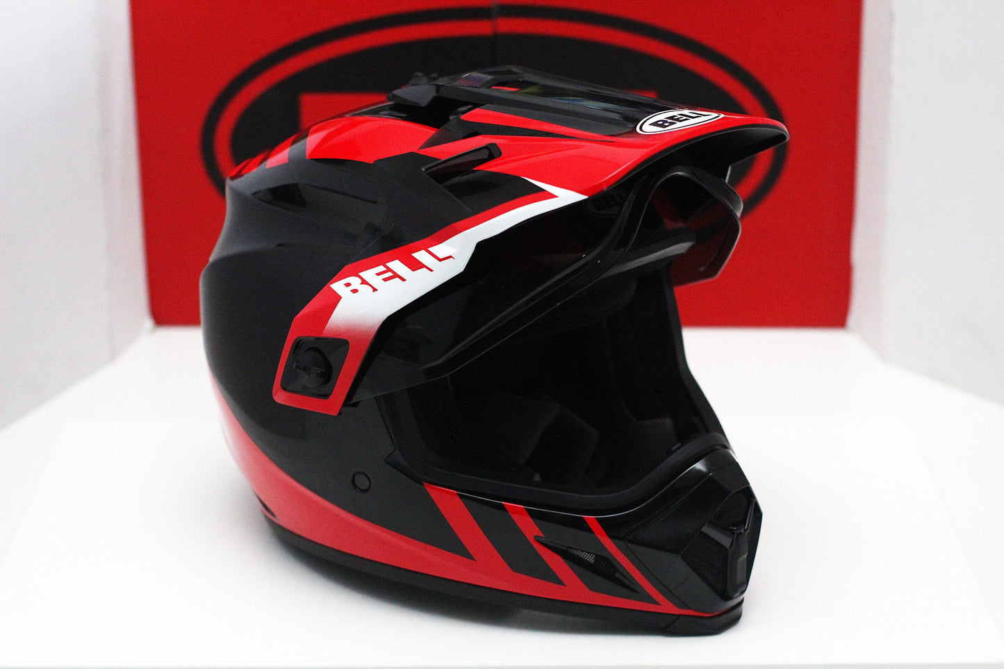 Bell MX-9 Adventure (Dash Gloss Black/Red/White) - Durian Bikers