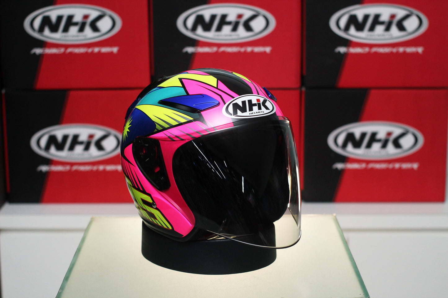 NHK R1 v2.0 Azlan Shah (Pink Flo/Blue Glossy) - Durian Bikers