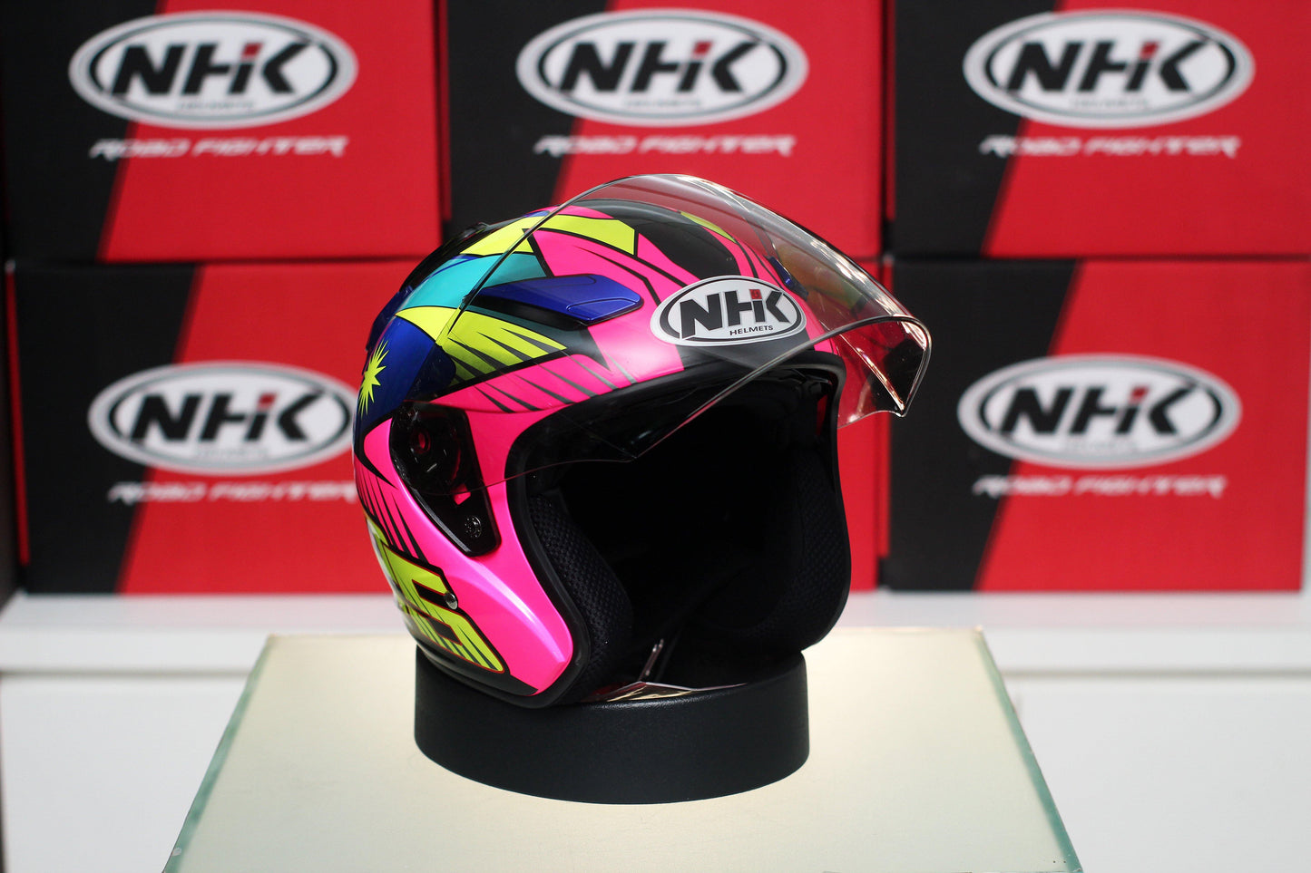 NHK R1 v2.0 Azlan Shah (Pink Flo/Blue Glossy) - Durian Bikers