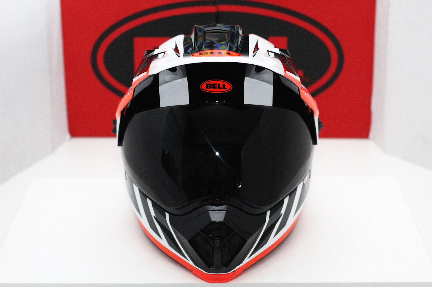 Bell MX-9 Adventure (Dash Gloss Black/White/Orange) - Durian Bikers