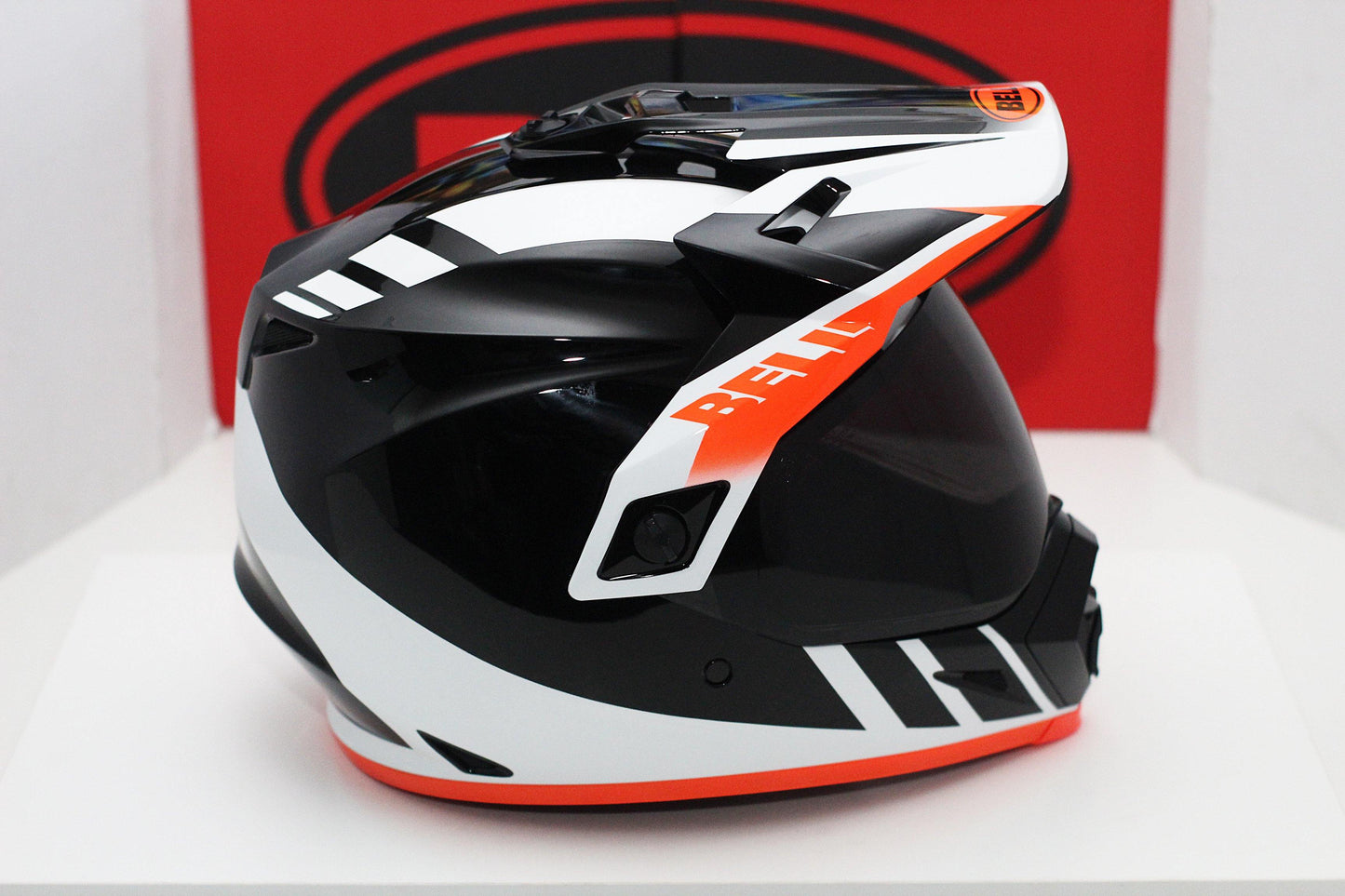 Bell MX-9 Adventure (Dash Gloss Black/White/Orange) - Durian Bikers