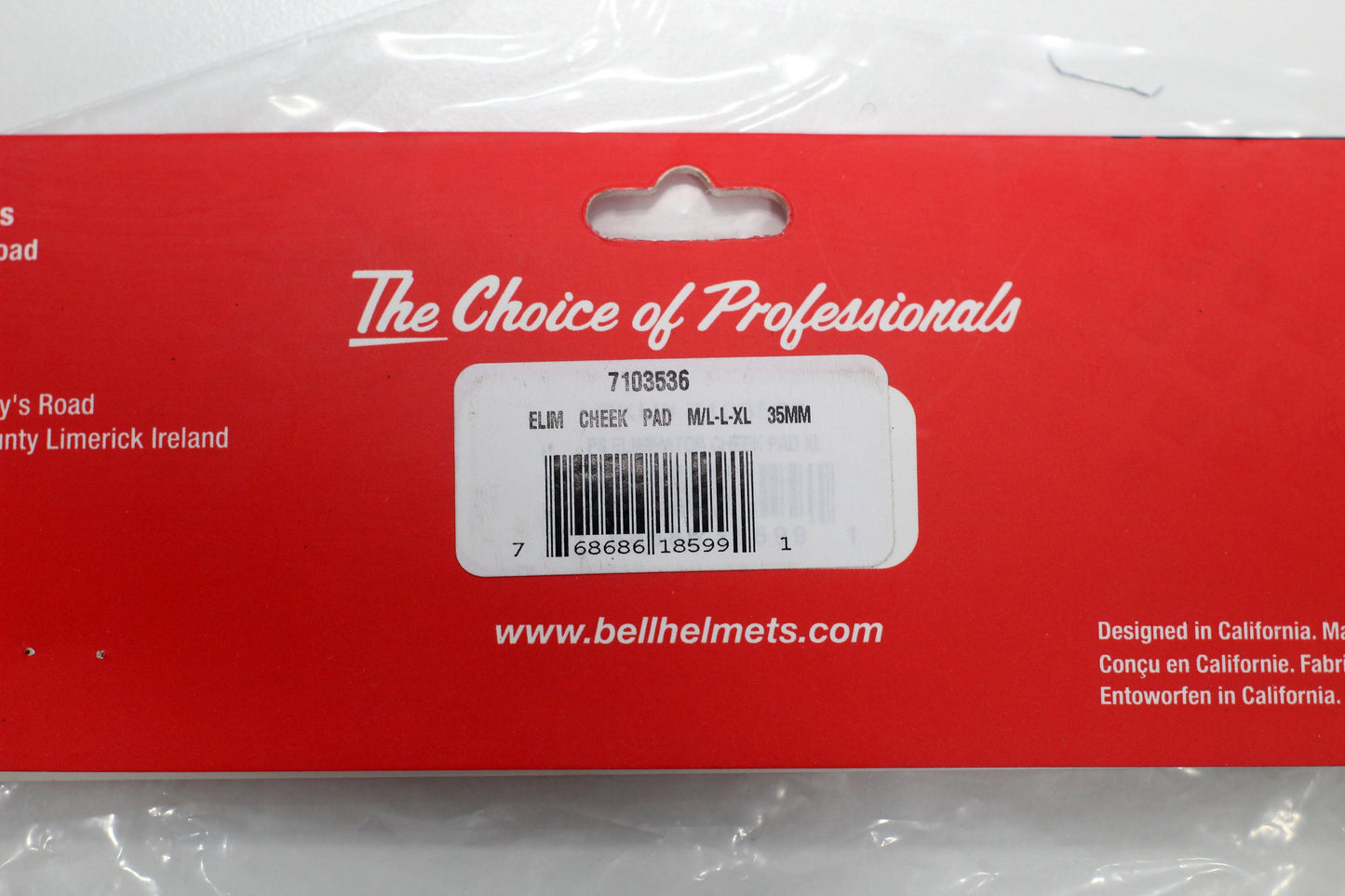 Bell Eliminator Cheekpads (M/L, L, XL) (35MM) (Black) - Durian Bikers