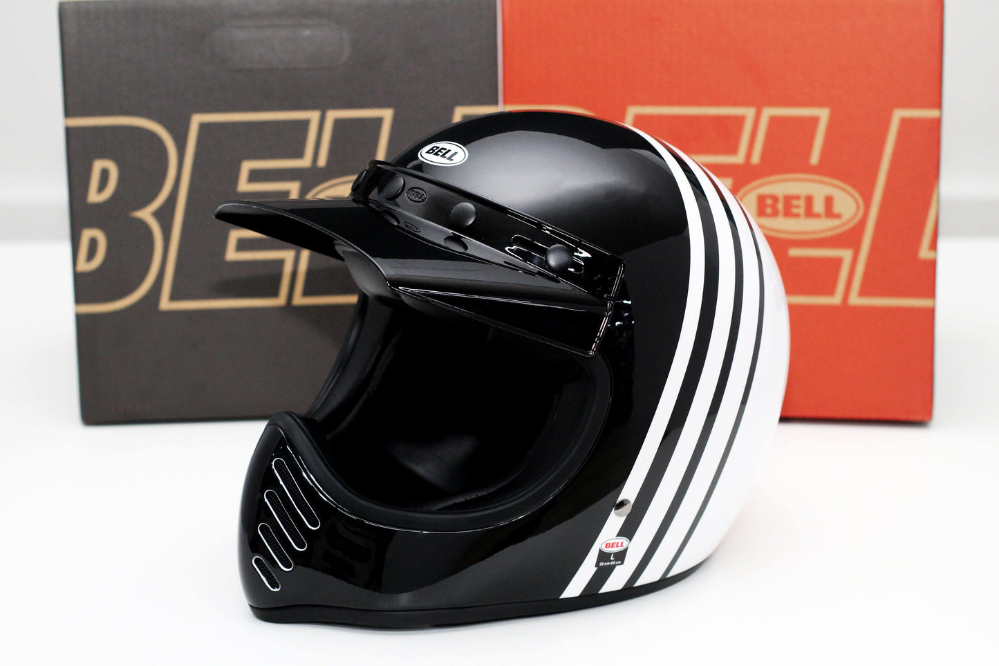 Bell Moto-3 (Reverb Gloss White/Black) - Durian Bikers