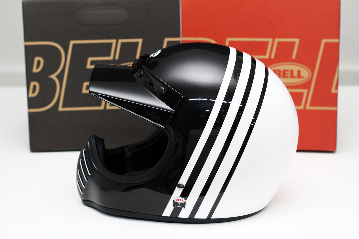 Bell Moto-3 (Reverb Gloss White/Black) - Durian Bikers