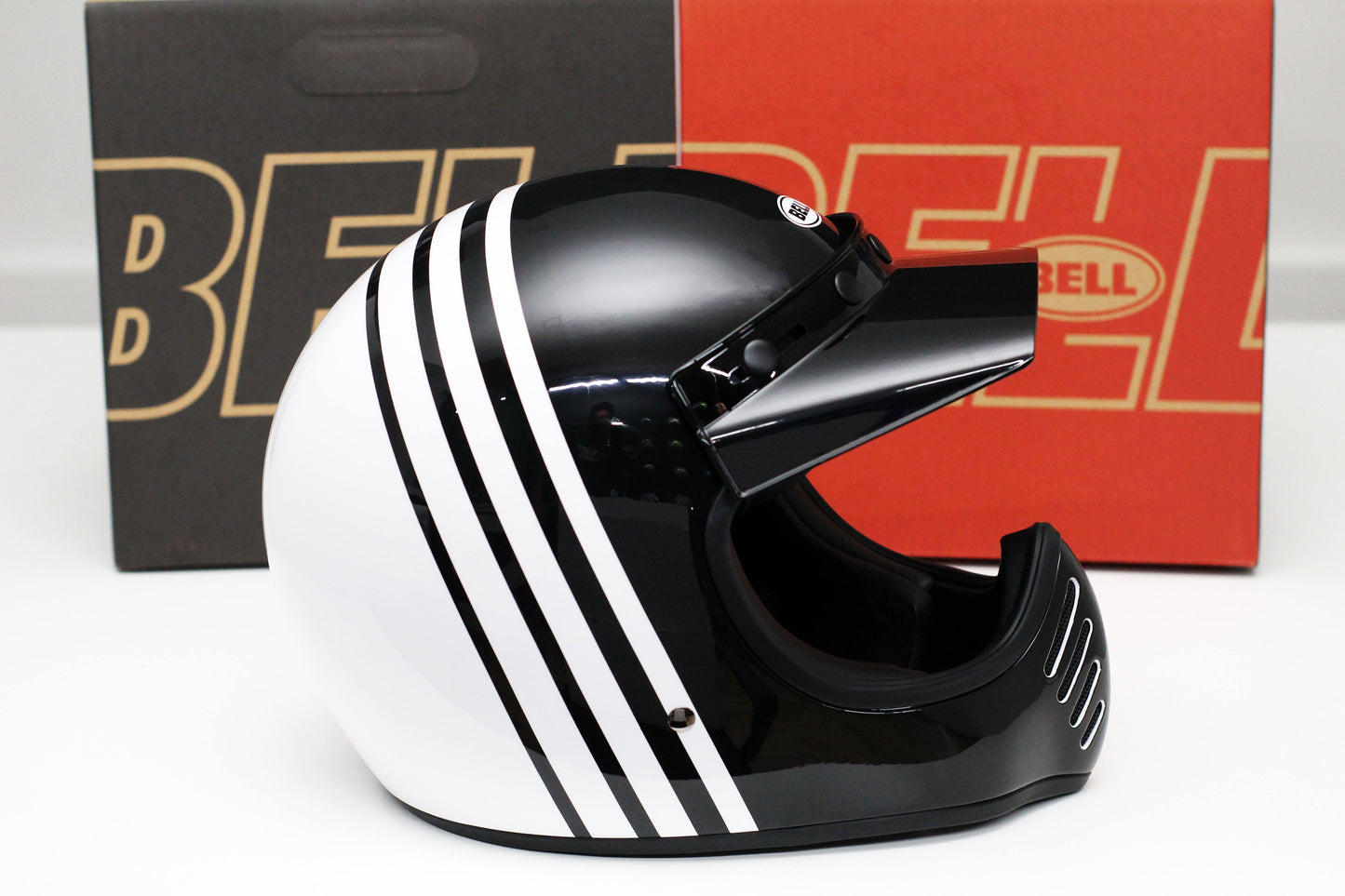 Bell Moto-3 (Reverb Gloss White/Black) - Durian Bikers
