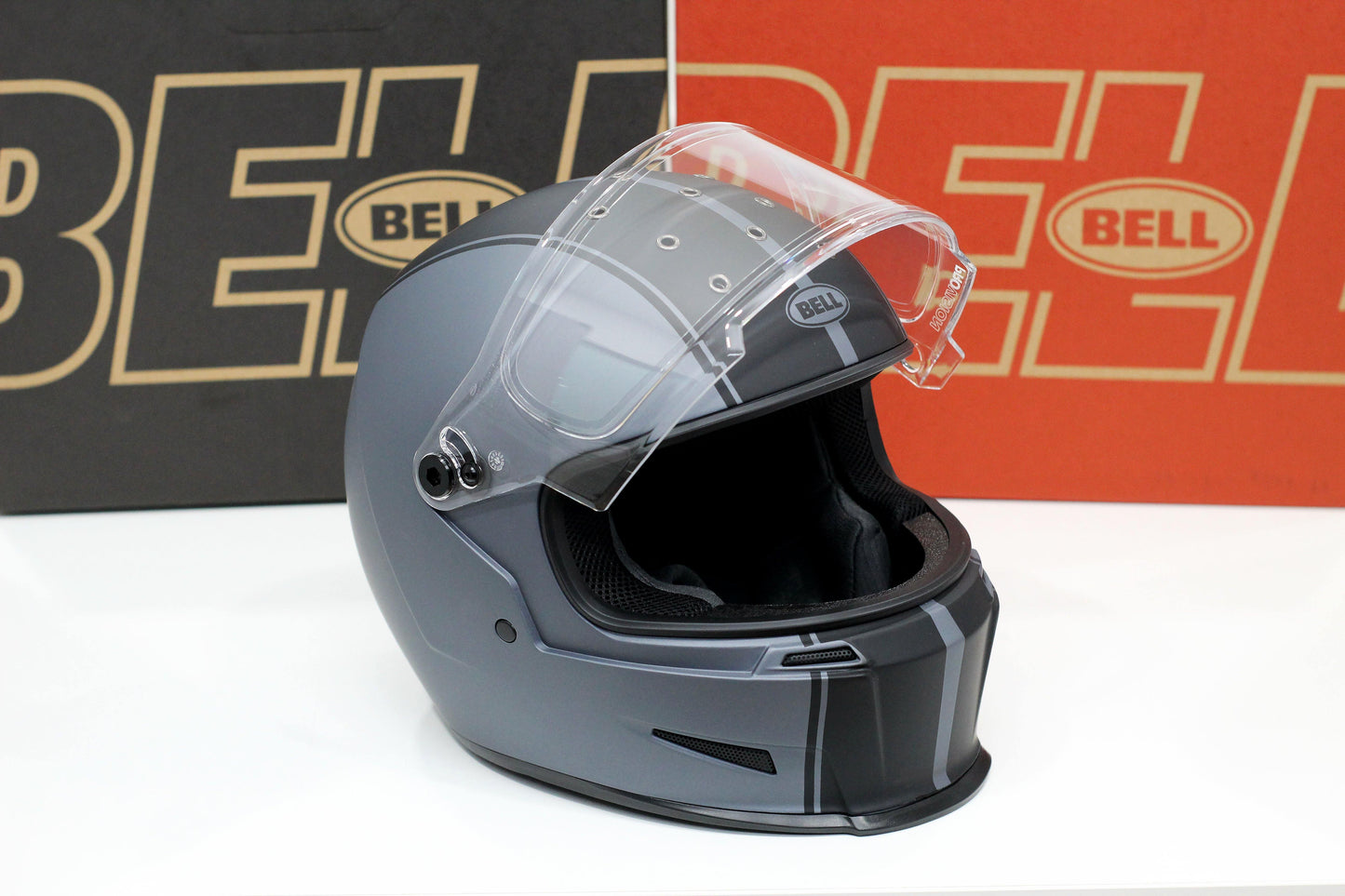 Bell Eliminator (Rally Matte Gray/Black) - Durian Bikers